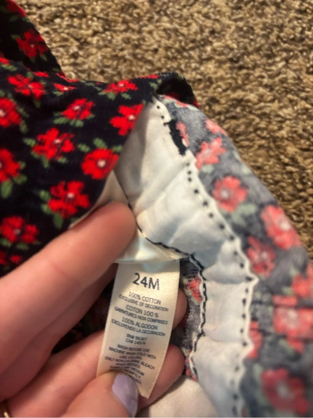 OshKosh B'Gosh Floral Corduroy Baby Overalls